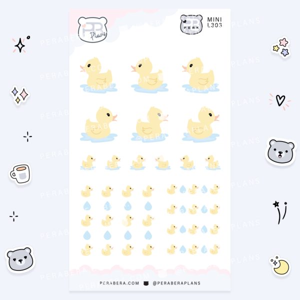 MINI-Doodles Duckies: Cute Calendar Functional Bullet List Stickers