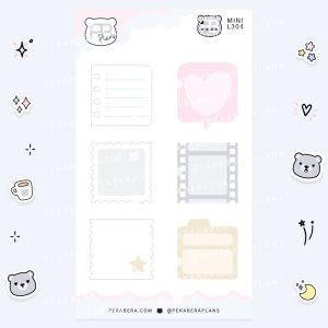 MINI-Doodles Notes 1: Cute Calendar Functional Bullet List Stickers