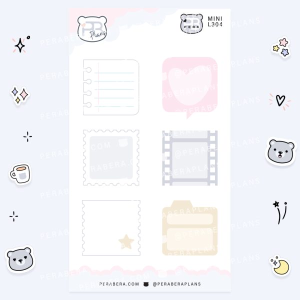 MINI-Doodles Notes 1: Cute Calendar Functional Bullet List Stickers