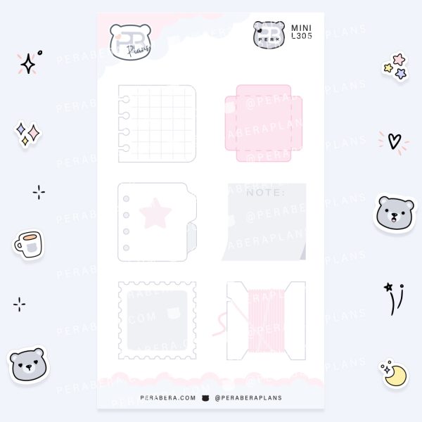 MINI-Doodles Notes 2: Cute Calendar Functional Bullet List Stickers
