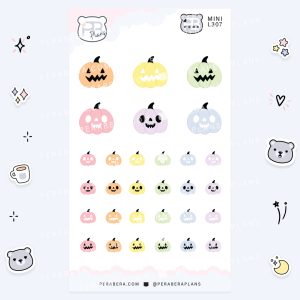 MINI-Doodles Jack-O-Lanters: Cute Calendar Functional Bullet List Stickers