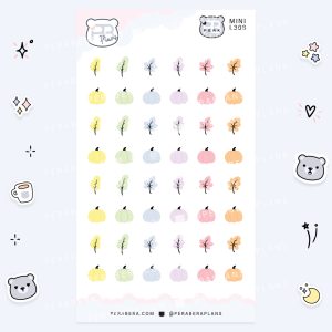 MINI-Doodles Pumpkins and Leaves: Cute Calendar Functional Bullet List Stickers