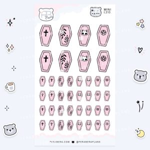 MINI-Doodles Coffin: Cute Calendar Functional Bullet List Stickers