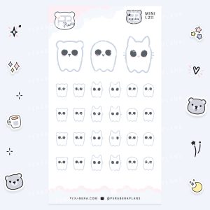 MINI-Doodles Animal Ghosts: Cute Calendar Functional Bullet List Stickers