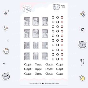 MINI-Doodles Medication: Cute Calendar Functional Bullet List Stickers