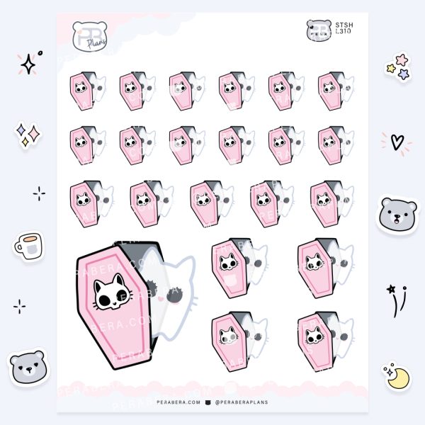 Alli Ghost Coffin: Cute Spooky Doodle Sticker Sheet