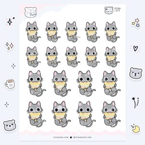 Alli Burger: Cute Food Doodle Sticker Sheet