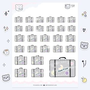 Travel Case: Cute Travel Doodle Sticker Sheet