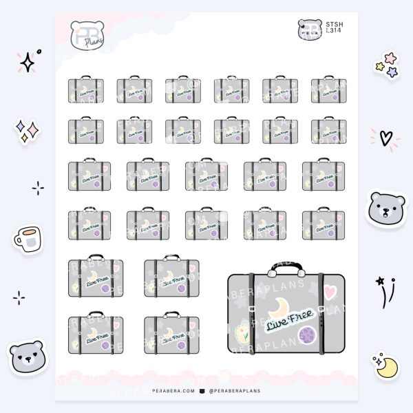 Travel Case: Cute Travel Doodle Sticker Sheet