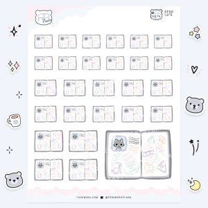 Travel Journal: Cute Travel Doodle Sticker Sheet