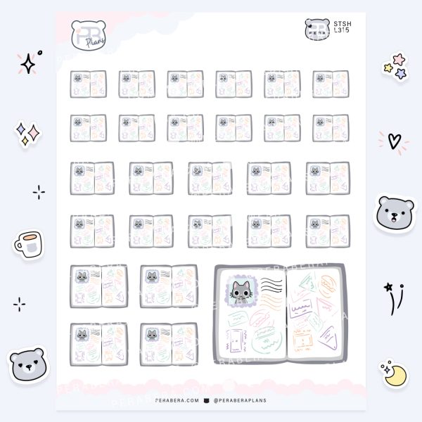 Travel Journal: Cute Travel Doodle Sticker Sheet
