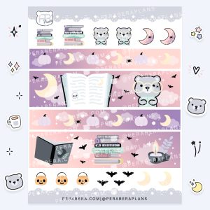 Spooky Tape Strips: Cute Functional Planner Stickers - Spooky V1