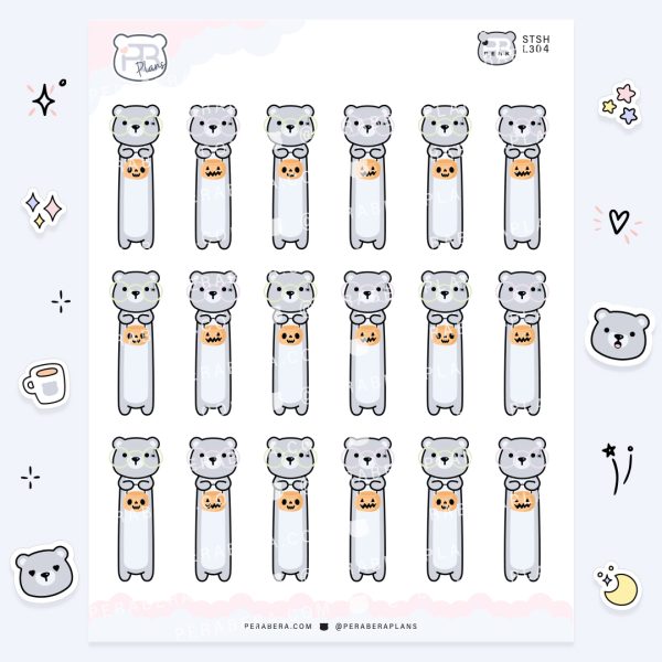 Small Jack-O-Bear: Cute Spooky Notes Labels