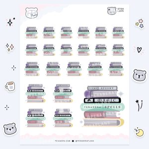 Spooky Books: Cute Spooky Doodle Sticker Sheet