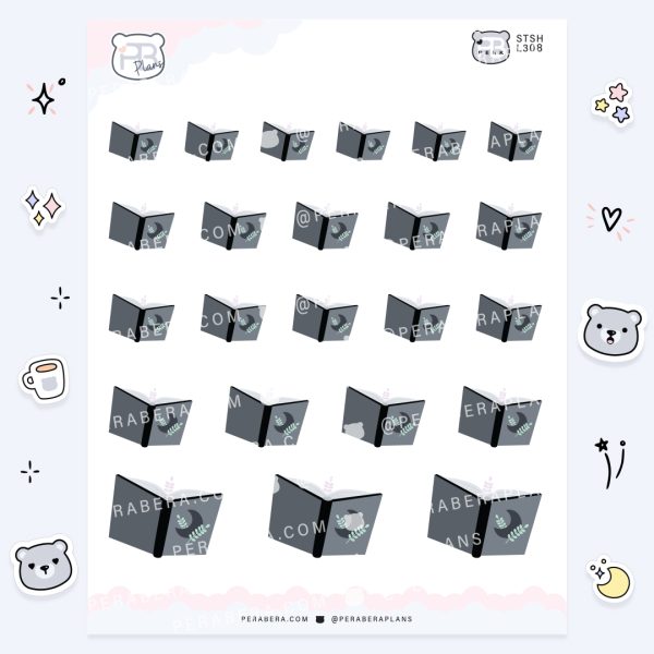 Moon Books: Cute Spooky Doodle Sticker Sheet