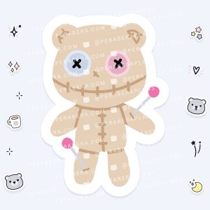 Die Cut: Single Large Stickers - VooDoo Bear