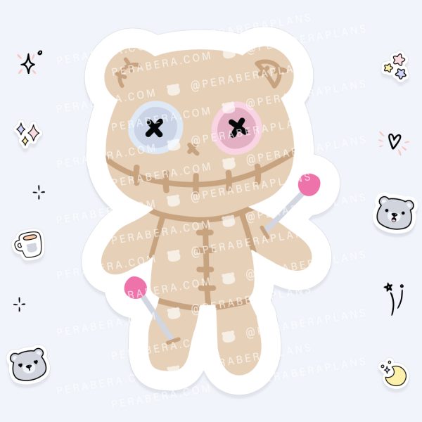 Die Cut: Single Large Stickers - VooDoo Bear