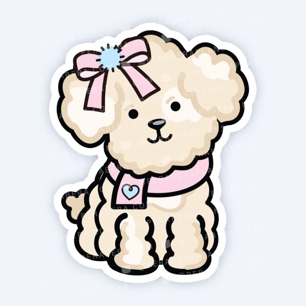 Die Cut: Single Large Stickers - Adorable Sitting Floof the Puppy