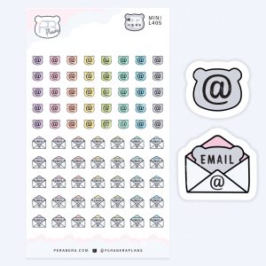 MINI Cute Bear Email Planner Stickers – Pastel Functional Email Stickers for Planners & Journals