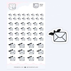 Mini Bat Mail Planner Stickers – Spooky Cute Happy Mail Stickers