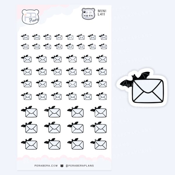 Mini Bat Mail Planner Stickers – Spooky Cute Happy Mail Stickers