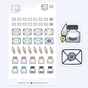 Mini Ink Bottle Fountain Pen Stickers – Art & Creative Project Planner Icons