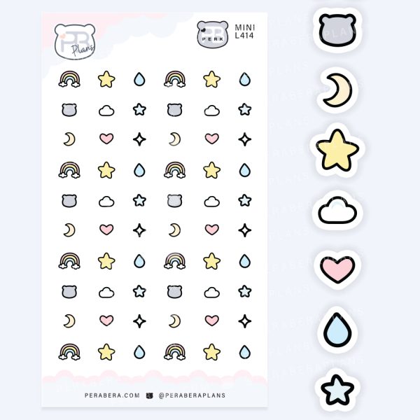 Mini Cute Charm Stickers – Adorable & Creative Journaling Bullets/Dots