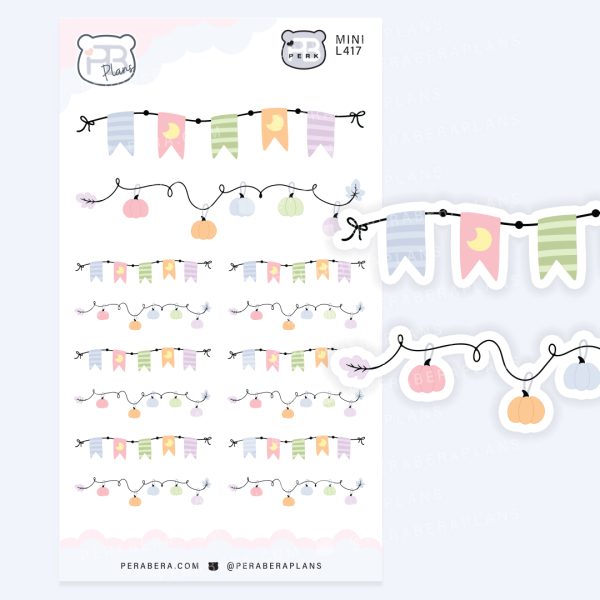 Mini Cute Autumn Banners – Holiday Divider Stickers