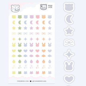 MINI Cute Multi Shape Planner Stickers – Autumn Color Functional Work & Study Icons for Planners & Journals