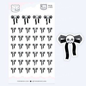 Mini Magical Skull Bows – Spooky Cute Emo Gothic Stickers