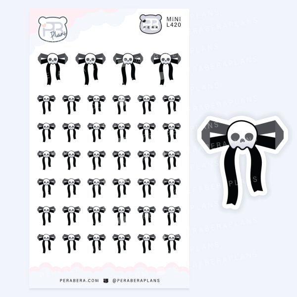 Mini Magical Skull Bows – Spooky Cute Emo Gothic Stickers