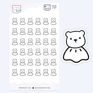 Mini Magical Spooky Bears – Cute Bear Ghost Doll Planner & Journal Stickers