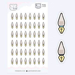 Mini Fountain Pen Stickers – Art & Creative Project Planner Icons