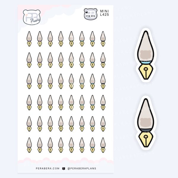 Mini Fountain Pen Stickers – Art & Creative Project Planner Icons