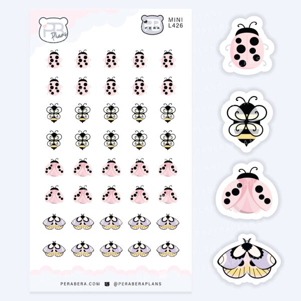 Mini Cottagecore Bug Stickers – Cute Outdoor Nature Icons