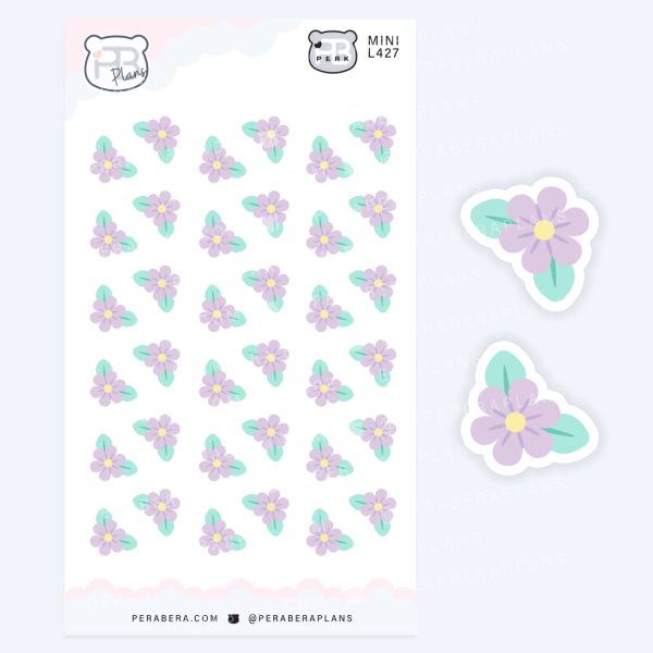 Mini Cottagecore Flower Corner Sheet – Cute Outdoor Nature Accent Deco Stickers