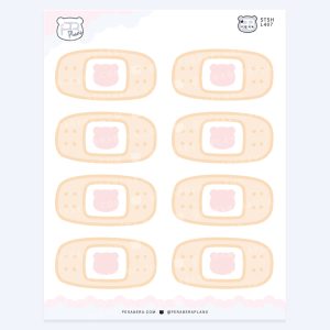 Cute Bear Bandage - Note Planner Stickers