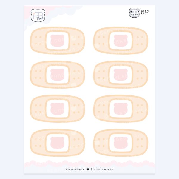 Cute Bear Bandage - Note Planner Stickers