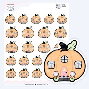 Alli Ghost Cozy Haunted House Planner Stickers – Cottagecore Pumpkin House Cottage