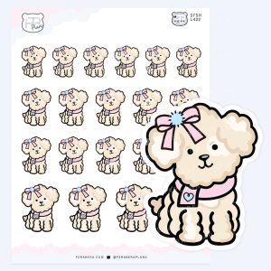 Adorable Sitting Floof the Puppy – Cute Character Deco Sheet