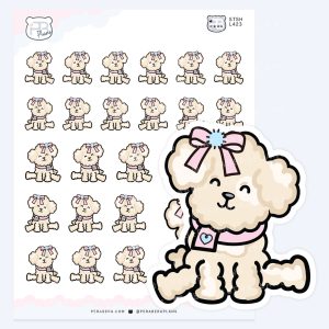 Playful Sitting Floof the Puppy – Cute Character Deco Sheet