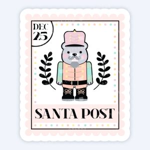 Die Cut: Single Large Stickers - Cute Bear Holiday Nutcracker