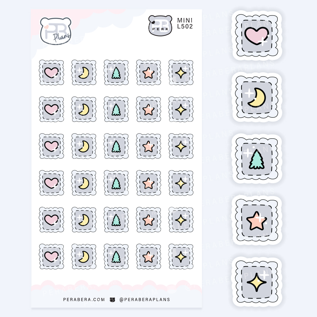 Mini Cute Sewing Patchwork Stickers – Hobby Stickers
