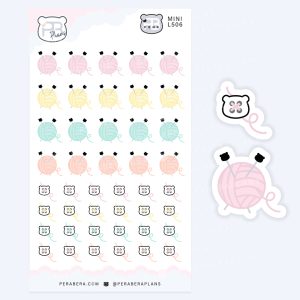 Mini Cute Yarn & Button Stickers – Functional Mini Stickers