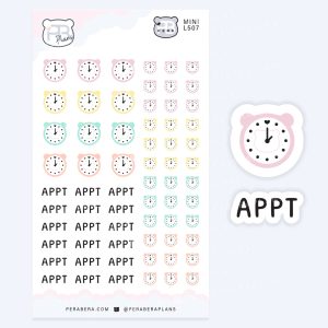 Mini Cute Functional Bear Clock Appointment Reminder – Functional Mini Stickers