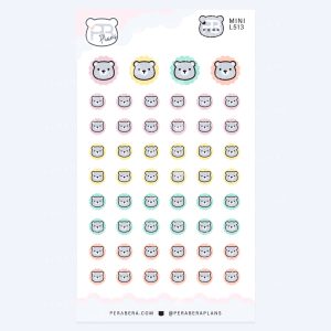 Mini Cute Bear Planner Stickers – Functional Work & Study Icons for Journals