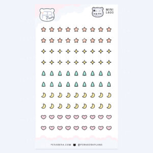 Mini Cute Mini Shape Stickers – Functional Work Study Weekly Shapes for Journals