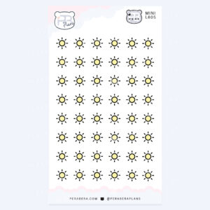 Mini Cute Weather Tracking Stickers – Functional Journal Planner Stickers - Sunny