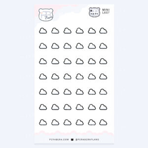 Mini Cute Weather Tracking Stickers – Functional Journal Planner Stickers - Cloudy