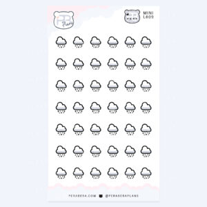 Mini Cute Weather Tracking Stickers – Functional Journal Planner Stickers - Snow